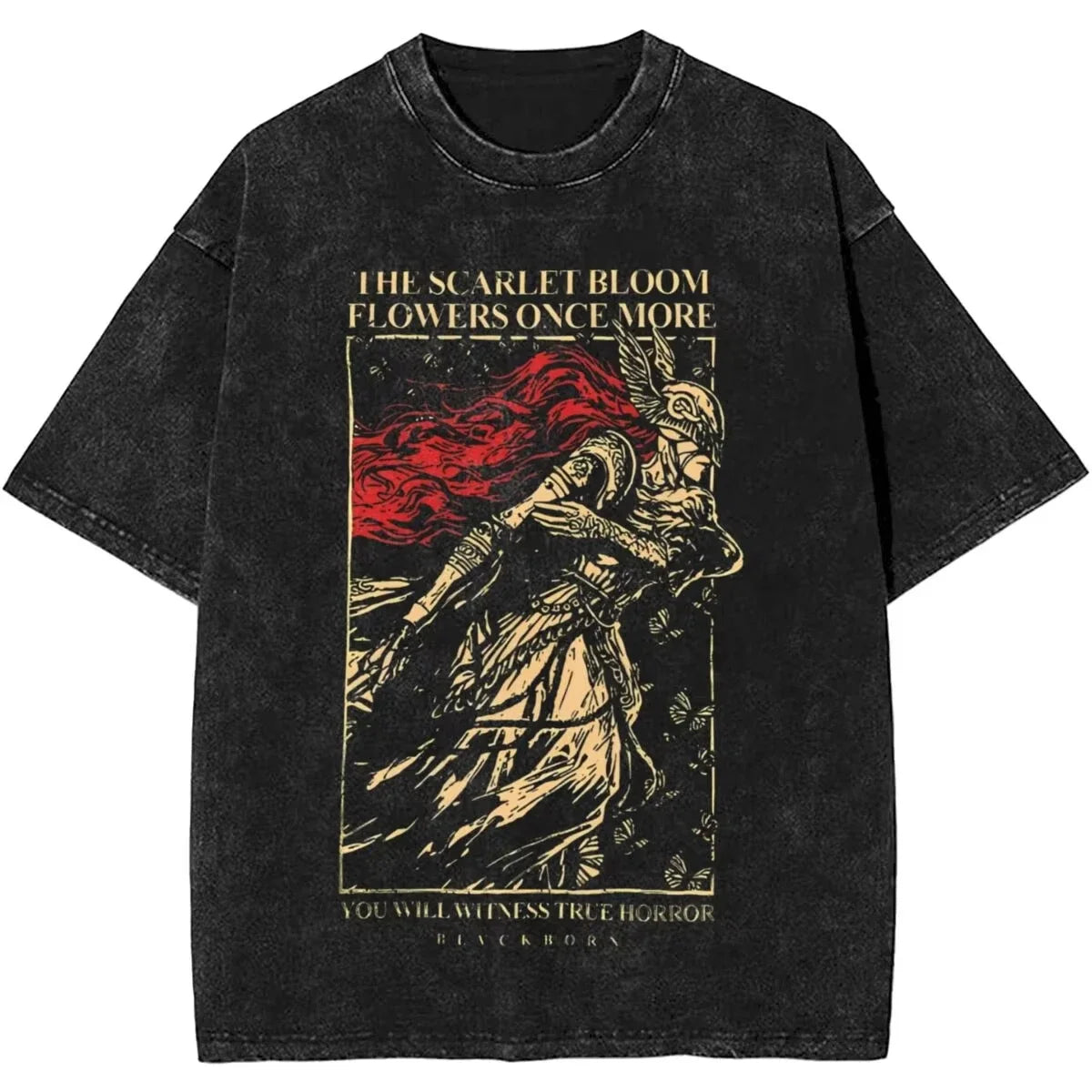 Women Men Malenia Blade of Miquella Washed T Shirt Summer Maidenless Tarnished Classic Simple Harajuku T Shirt New Arrival