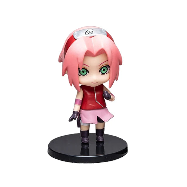 6 styles 9cm Anime Naruto Figures PVC Q Version Doll Gaara Kakashi Figure Room Decoration Anime Figure