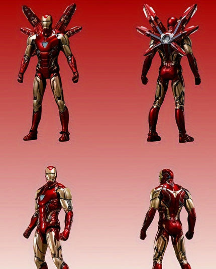 1PC Iron Man Action Figure - PVC Collectible Novelty Toy, Desk Ornament, Party Gag Gift for Adults and Teens 14+ - UME Brand Marvel-Inspired Superhero Model