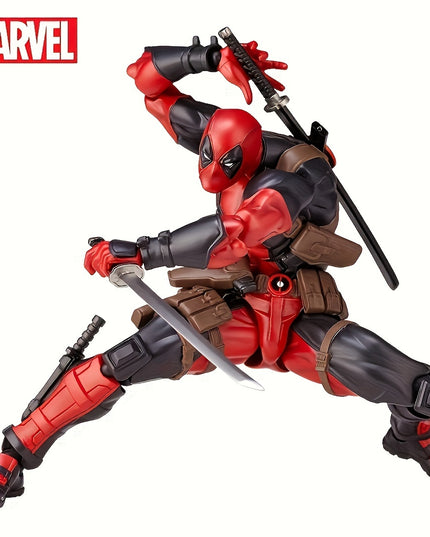 Disney Marvel Deadpool Action Figure - Articulated Joints & Face-Changing Feature, Pvc Collectible For Ages 14+ By Ume