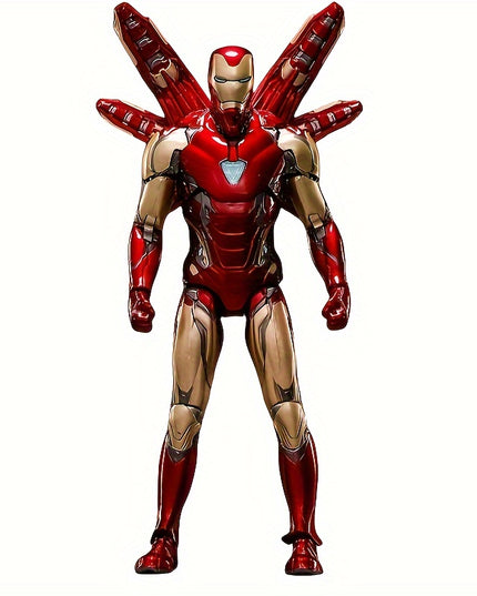 1PC Iron Man Action Figure - PVC Collectible Novelty Toy, Desk Ornament, Party Gag Gift for Adults and Teens 14+ - UME Brand Marvel-Inspired Superhero Model
