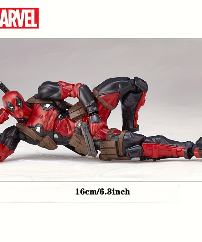 Disney Marvel Deadpool Action Figure - Articulated Joints & Face-Changing Feature, Pvc Collectible For Ages 14+ By Ume