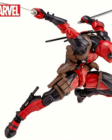 Disney Marvel Deadpool Action Figure - Articulated Joints & Face-Changing Feature, Pvc Collectible For Ages 14+ By Ume