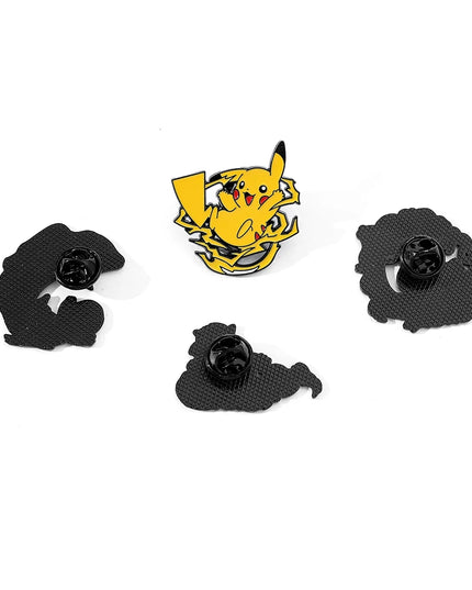 MINISO 4 Pcs cute cartoon creative personality pocket monsters Badge Animated character Enamel brooch women's Bag Accessories