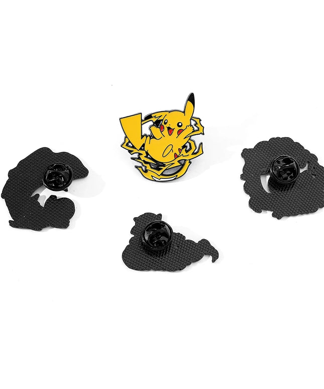 MINISO 4 Pcs cute cartoon creative personality pocket monsters Badge Animated character Enamel brooch women's Bag Accessories