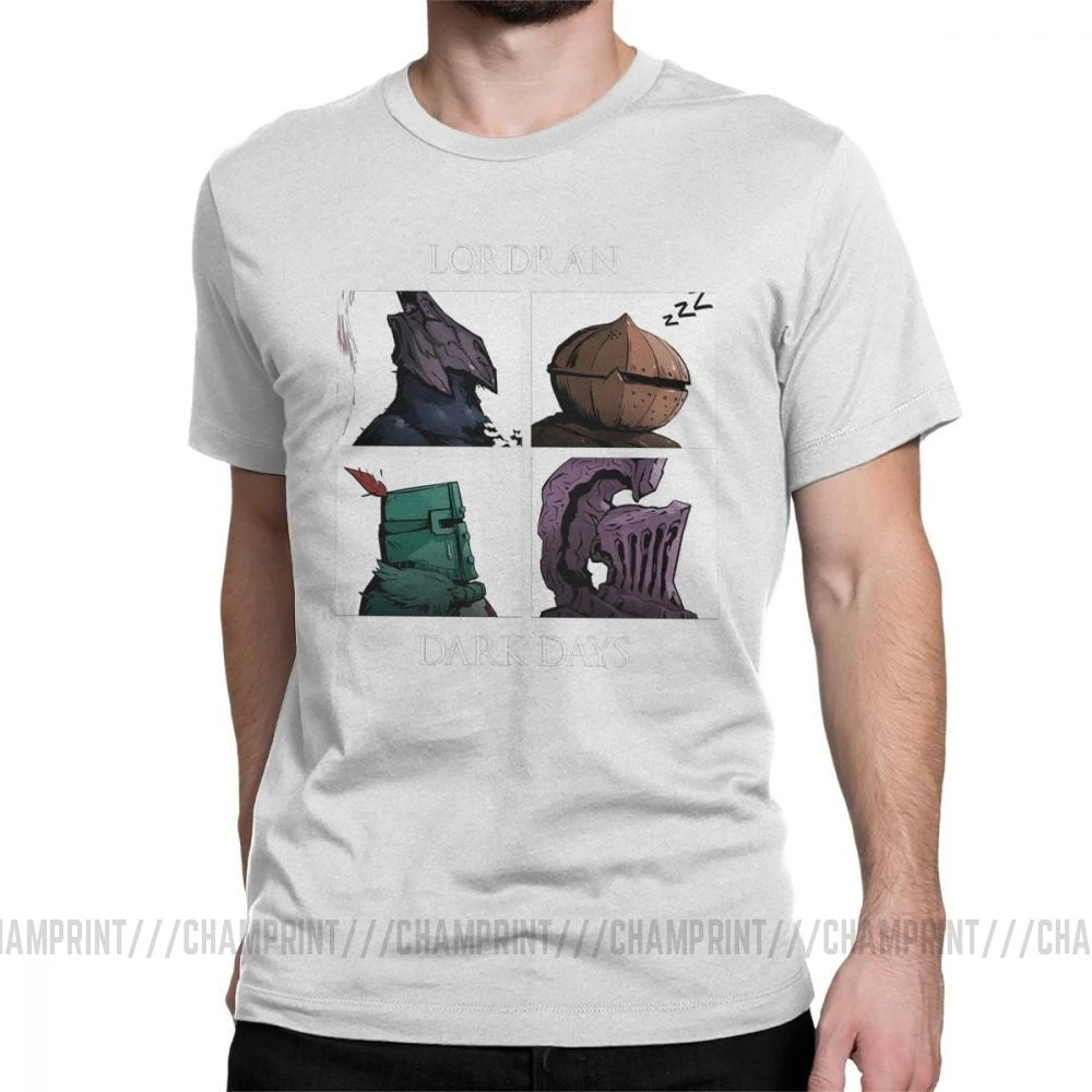 Man Dark Souls Praise The Sun Game T-Shirts Novelty O Neck Short Sleeved Clothes Purified Cotton Tee Shirt Printing T Shirt