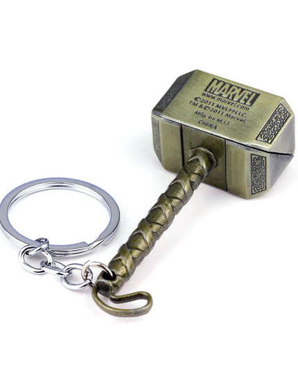 Marvel The Avengers Thor Hammer Metal Key Chain Keyring Men Women Key Holder Car Keychain Accessories Backpacks Gift