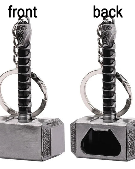 Marvel The Avengers Thor Hammer Metal Key Chain Keyring Men Women Key Holder Car Keychain Accessories Backpacks Gift