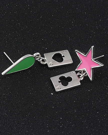 Phantom Troupe Chrollo Lucilfer Cosplay Earrings Anime Hunter x Hunter Clip Earrings for Women Men Jewelry Gift