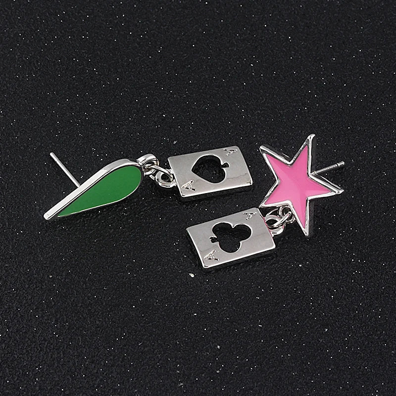 Phantom Troupe Chrollo Lucilfer Cosplay Earrings Anime Hunter x Hunter Clip Earrings for Women Men Jewelry Gift
