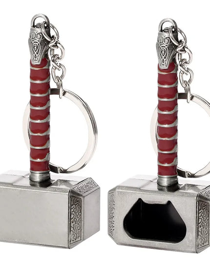 Marvel The Avengers Thor Hammer Metal Key Chain Keyring Men Women Key Holder Car Keychain Accessories Backpacks Gift