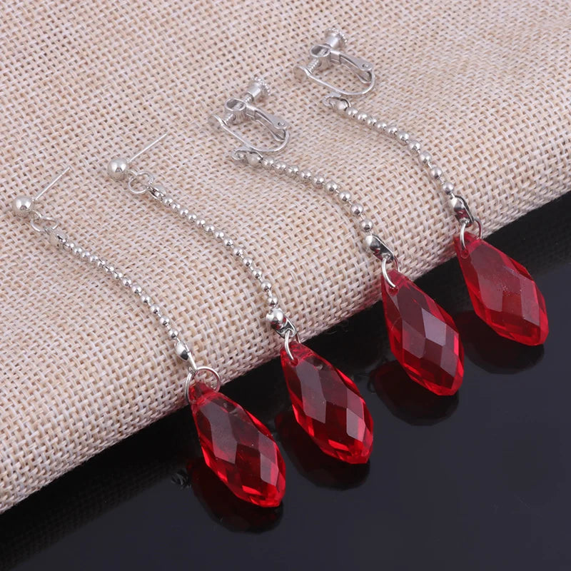 Phantom Troupe Chrollo Lucilfer Cosplay Earrings Anime Hunter x Hunter Clip Earrings for Women Men Jewelry Gift