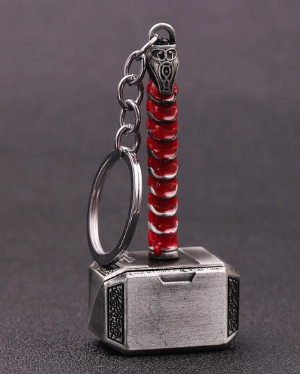 Marvel The Avengers Thor Hammer Metal Key Chain Keyring Men Women Key Holder Car Keychain Accessories Backpacks Gift