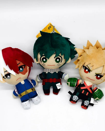 15CM My Hero Academia Anime Izuku Midoriya Katsuki Bakugou Shouto Todoroki Plush Pendant Toy Soft Plush Doll Gift