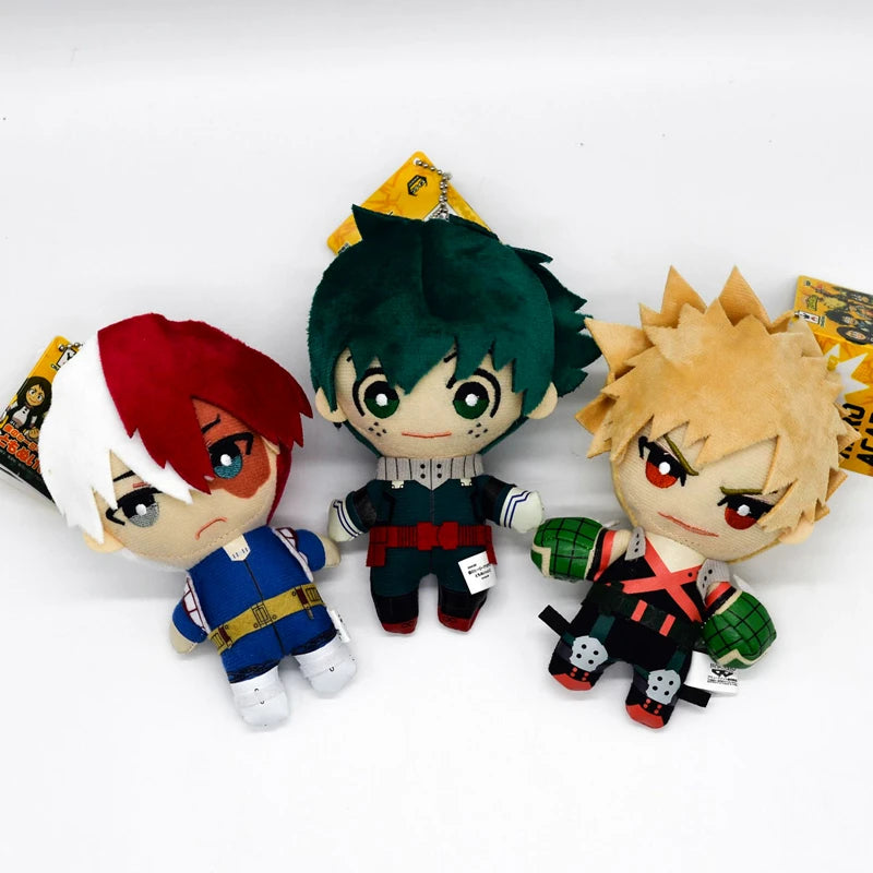 15CM My Hero Academia Anime Izuku Midoriya Katsuki Bakugou Shouto Todoroki Plush Pendant Toy Soft Plush Doll Gift