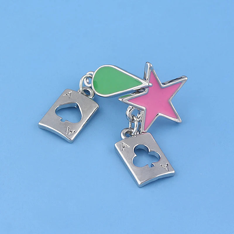 Phantom Troupe Chrollo Lucilfer Cosplay Earrings Anime Hunter x Hunter Clip Earrings for Women Men Jewelry Gift
