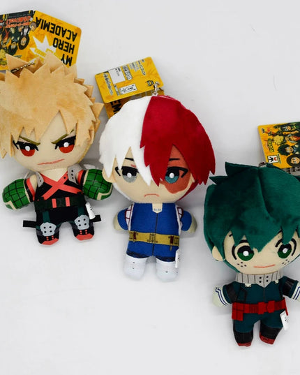 15CM My Hero Academia Anime Izuku Midoriya Katsuki Bakugou Shouto Todoroki Plush Pendant Toy Soft Plush Doll Gift