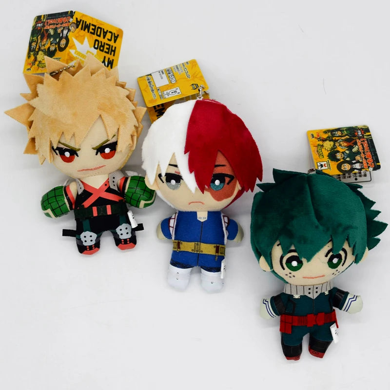 15CM My Hero Academia Anime Izuku Midoriya Katsuki Bakugou Shouto Todoroki Plush Pendant Toy Soft Plush Doll Gift