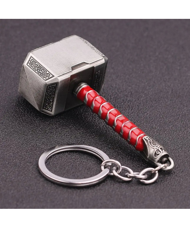 Marvel The Avengers Thor Hammer Metal Key Chain Keyring Men Women Key Holder Car Keychain Accessories Backpacks Gift