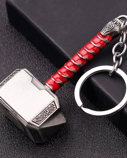 Marvel The Avengers Thor Hammer Metal Key Chain Keyring Men Women Key Holder Car Keychain Accessories Backpacks Gift