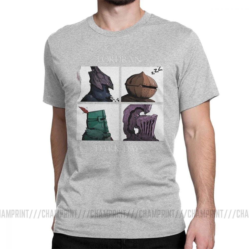 Man Dark Souls Praise The Sun Game T-Shirts Novelty O Neck Short Sleeved Clothes Purified Cotton Tee Shirt Printing T Shirt