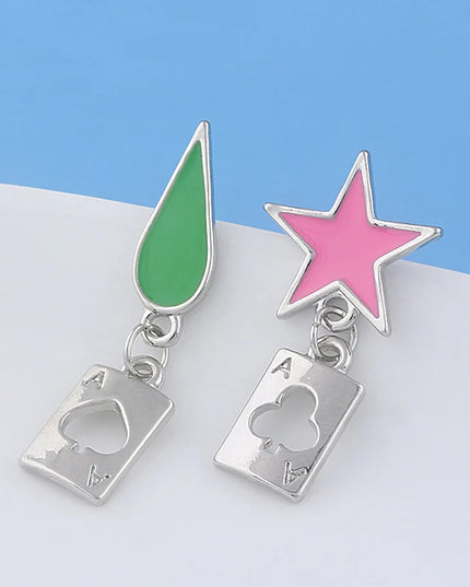 Phantom Troupe Chrollo Lucilfer Cosplay Earrings Anime Hunter x Hunter Clip Earrings for Women Men Jewelry Gift