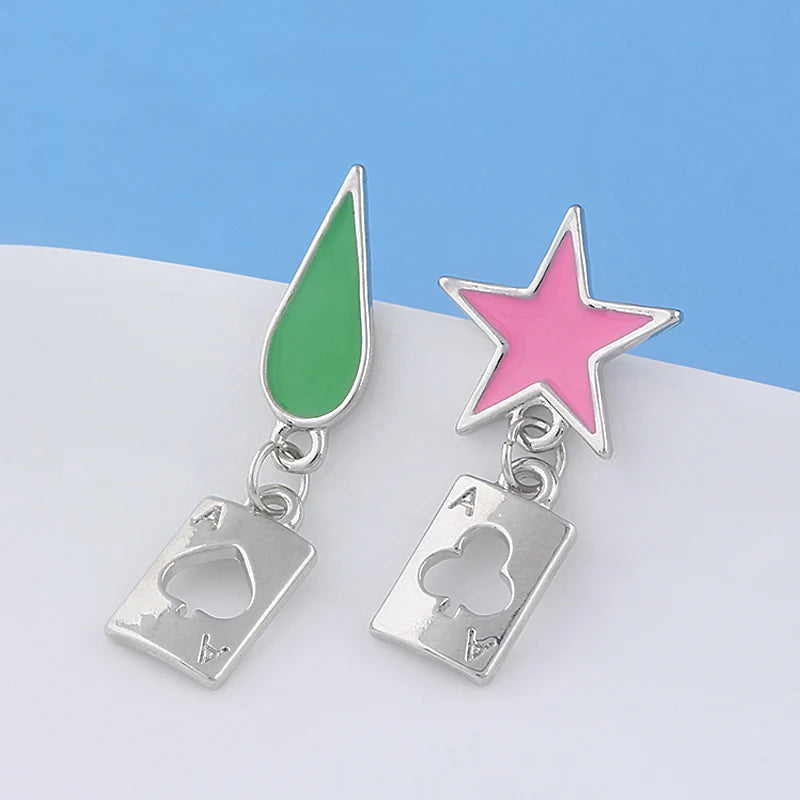 Phantom Troupe Chrollo Lucilfer Cosplay Earrings Anime Hunter x Hunter Clip Earrings for Women Men Jewelry Gift