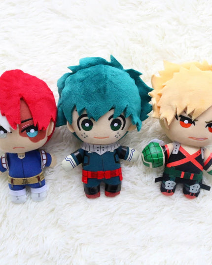 15CM My Hero Academia Anime Izuku Midoriya Katsuki Bakugou Shouto Todoroki Plush Pendant Toy Soft Plush Doll Gift
