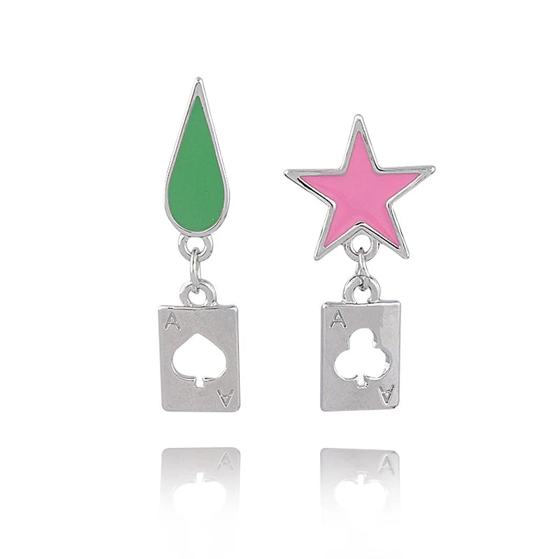 Phantom Troupe Chrollo Lucilfer Cosplay Earrings Anime Hunter x Hunter Clip Earrings for Women Men Jewelry Gift