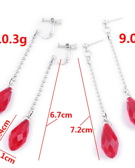 Phantom Troupe Chrollo Lucilfer Cosplay Earrings Anime Hunter x Hunter Clip Earrings for Women Men Jewelry Gift