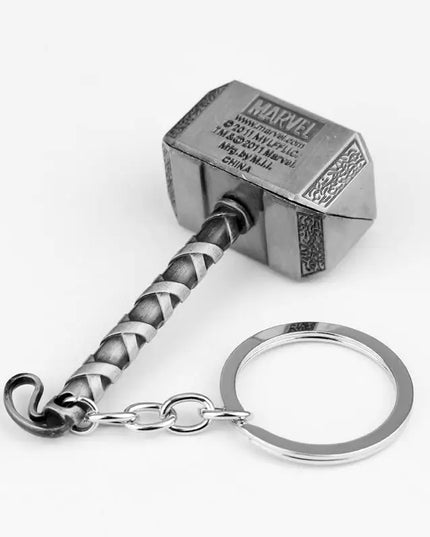 Marvel The Avengers Thor Hammer Metal Key Chain Keyring Men Women Key Holder Car Keychain Accessories Backpacks Gift