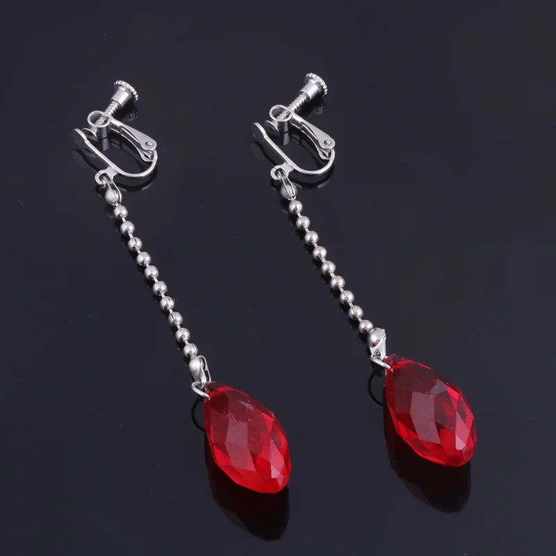 Phantom Troupe Chrollo Lucilfer Cosplay Earrings Anime Hunter x Hunter Clip Earrings for Women Men Jewelry Gift