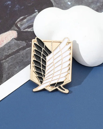 Anime Peripheral Jewelry Shirt Bag Popular Accessories Pins ZXMJ Attack on Titan Same Style Brooch Wings of Freedom Logo Badge