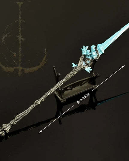 30cm/11.81in Eldenn Game Peripheral Weapon Model Dream Spear Metal Handicraft Ornament Collection Desktop Display Gift Toys Boys