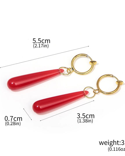 Anime Frieren: Beyond Journey's End Red Earrings Frieren At The Funeral Frieren stud Earrings Pendant Frieren Elf Cosplay Gift