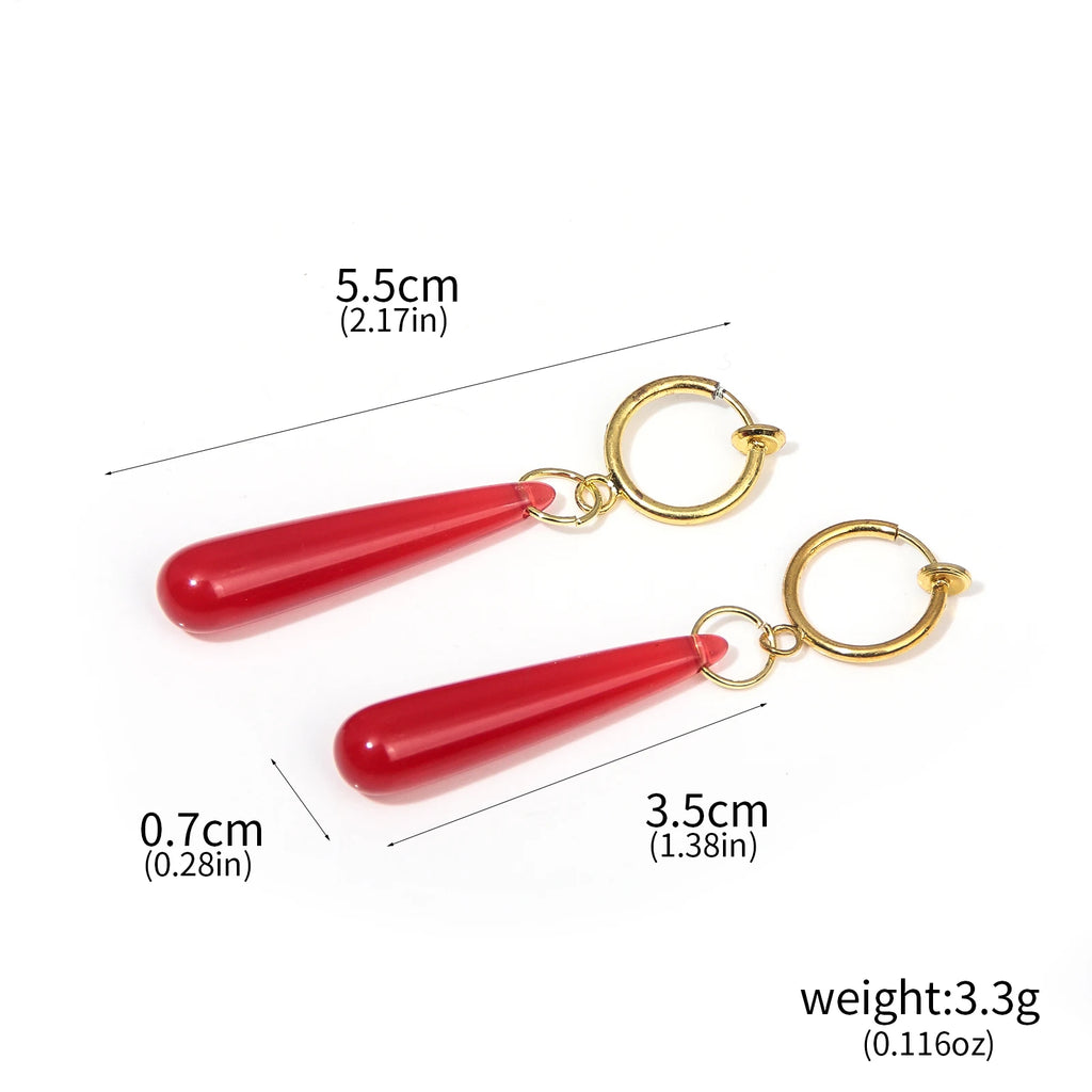 Anime Frieren: Beyond Journey's End Red Earrings Frieren At The Funeral Frieren stud Earrings Pendant Frieren Elf Cosplay Gift