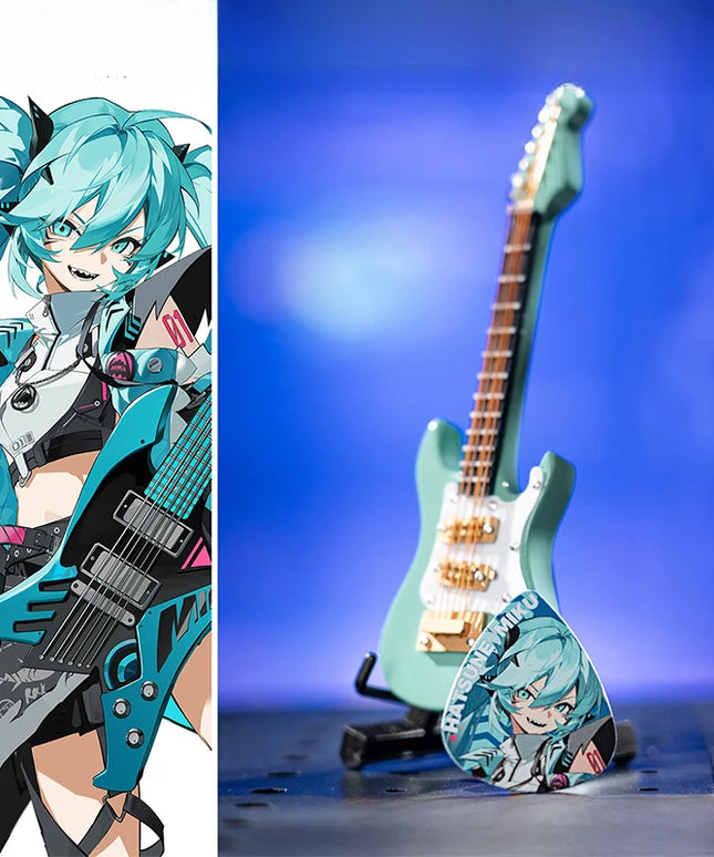 3PCS Hatsune Miku Multicolor Guitar Picks Acrylic Guitar Picks for Acoustic Electric Guitars Bass or Ukulele Guitar Accessories