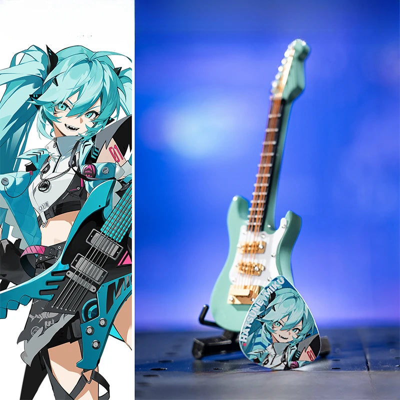 3PCS Hatsune Miku Multicolor Guitar Picks Acrylic Guitar Picks for Acoustic Electric Guitars Bass or Ukulele Guitar Accessories