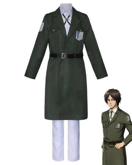 Attack on Titan Eren Levi Cosplay Costume Women Men Shingeki No Kyojin Scouting Legion Soldier Jacket Coat Windbreaker Uniform