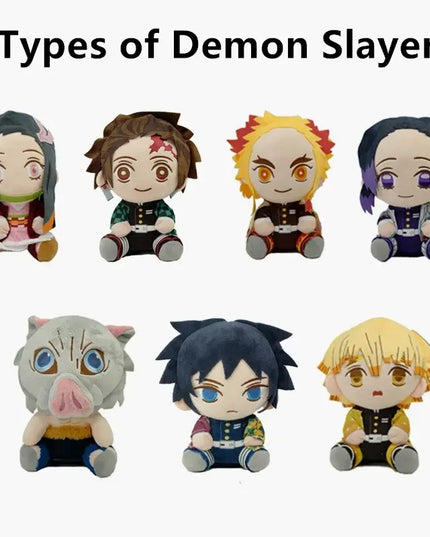 20cm Hot Japan Demon Slayer Plush Dolls Lovely Anime Kimetsu No Yaiba Kamado Tanjirou Nezuko Zenitsu Kyoujurou Toys Kids Gifts