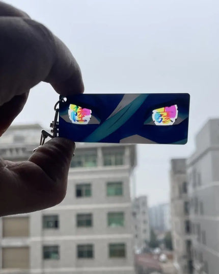 Demon Slayer Acrylic Pupil Translucency Card Key Chains Pendants Anime Twelve Kizuki Keychains Backpack Decorative Key Charm