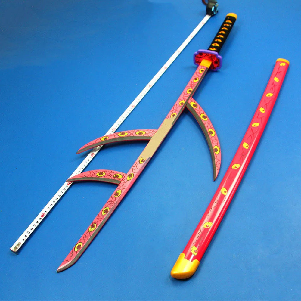 41in/104cm Demon Slayer Katana Anime Ninja Sword Demon Slayer Cosplay Prop Knife Real Size Samurai Sabre Japonesa Katana Sword