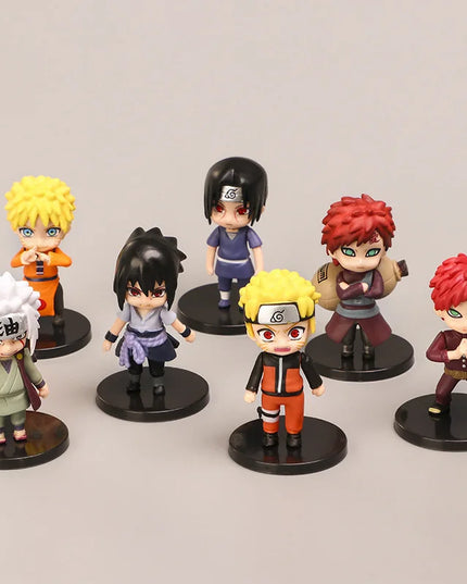 Hot 12Pcs/Set Anime Naruto Shippuden Hinata Sasuke Itachi Kakashi Gaara Figure Toys Q Version PVC Figurine Model Dolls Gifts