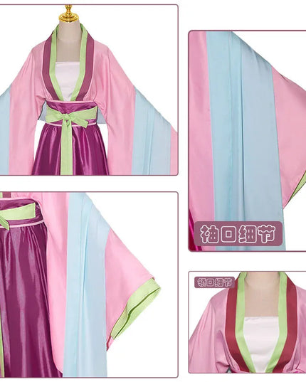 Maomao Cosplay Costume Wig Anime The Apothecary Diaries Pink Dress Halloween Party for Women