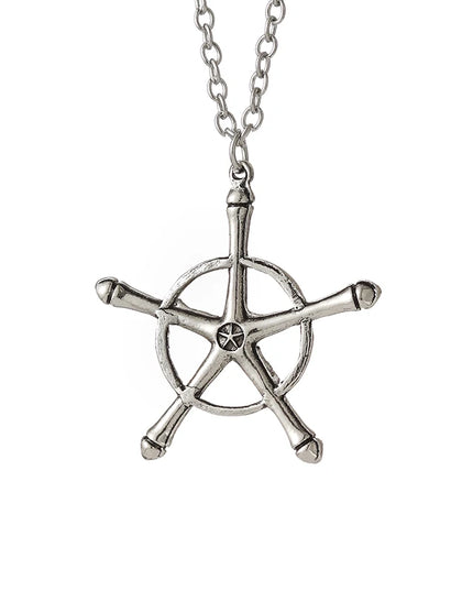 Anime Bleach Necklace Quincy Ishida Uryuu Cosplay Ginrei Gojiaku Amulet Alloy Choker Chain Keychain Pendant Jewelry Gifts