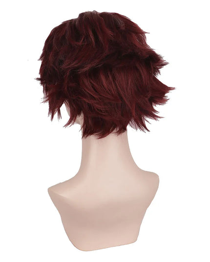 Anime Demon Slayer Kamado Tanjirou Cosplay Costume Kimetsu No Yaiba Cartoon Costume Sutis Wigs Halloween For Kids Adult CosParty