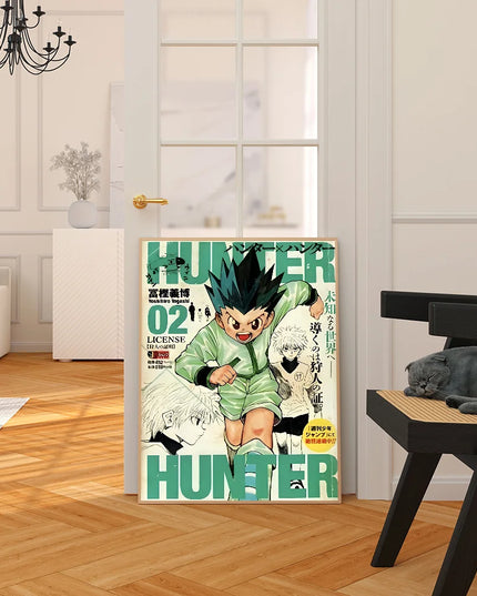 Anime Hunter X Hunter Classic Movie Posters Fancy Wall Sticker for Living Room Bar Decoration Room Wall Decor