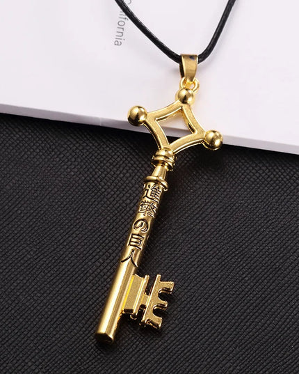 Hot Sale Attack On Titan Necklace Eren Key Shingeki No Kyojin Pendant Fashion Vintage Retro Anime Jewelry For Men Cosplay