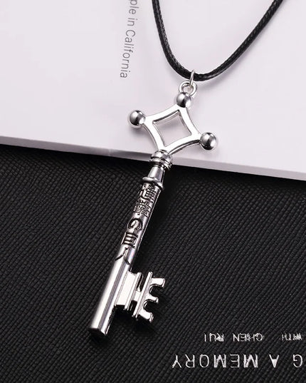 Hot Sale Attack On Titan Necklace Eren Key Shingeki No Kyojin Pendant Fashion Vintage Retro Anime Jewelry For Men Cosplay