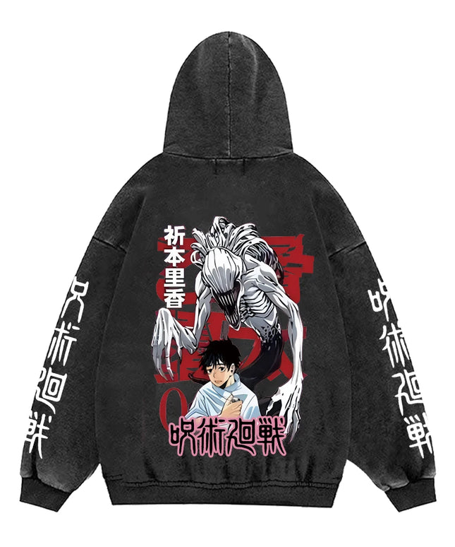 Jujutsu Kaisen Anime Hoodies Men Women 100%Cotton Toji Gothic Manga Sweatshirts Vintage Casual Pullover Fashion Streetwear Daily